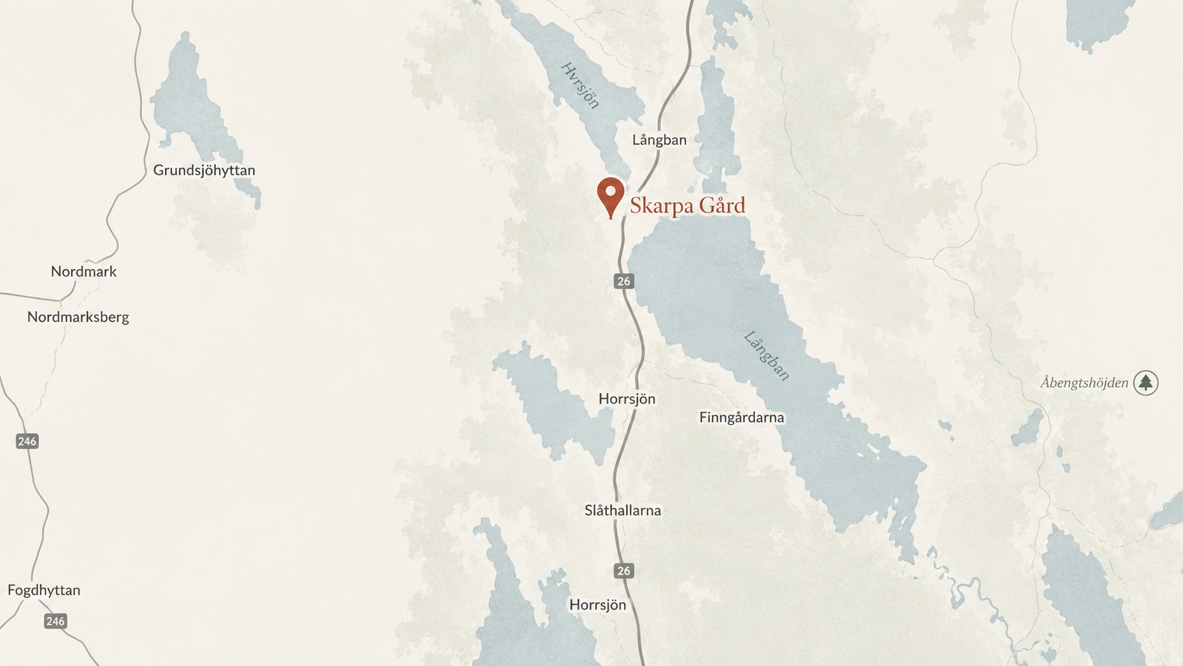 Karta över Långban Skarpa
